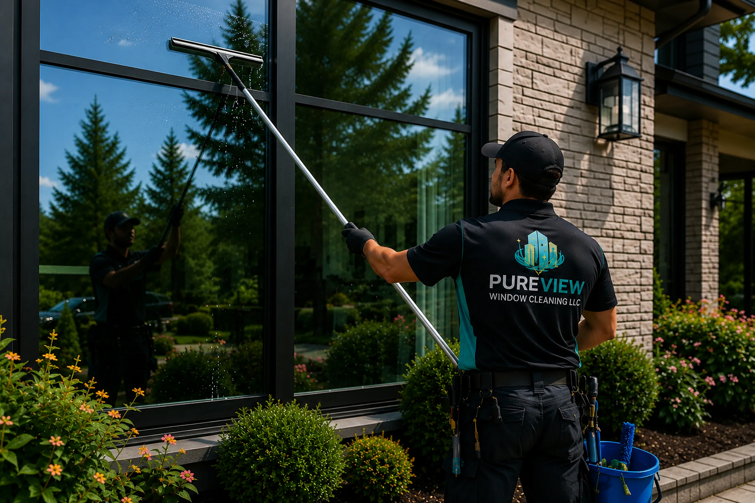 Exterior window cleaning service